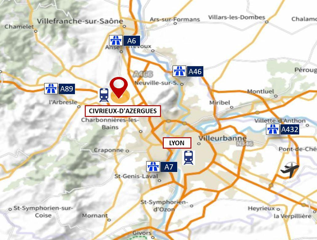 Entrepôt classe b Civrieux-d'Azergues 5347m² Location entrepôt classe b Civrieux-d'Azergues Rhône OLLOG2316153 1
